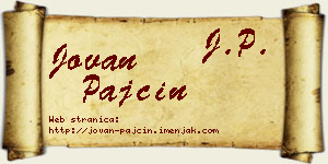 Jovan Pajčin vizit kartica